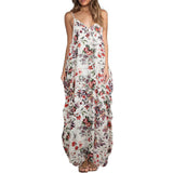 Bohemian Floral Print Long Summer Dress