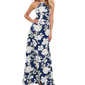 Floral Print Summer Long Maxi Dress