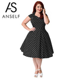 1950s Retro Polka Dot Dress 3XL-9XL