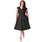 1950s Retro Polka Dot Dress 3XL-9XL