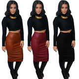 Sexy PU Leather Skirt